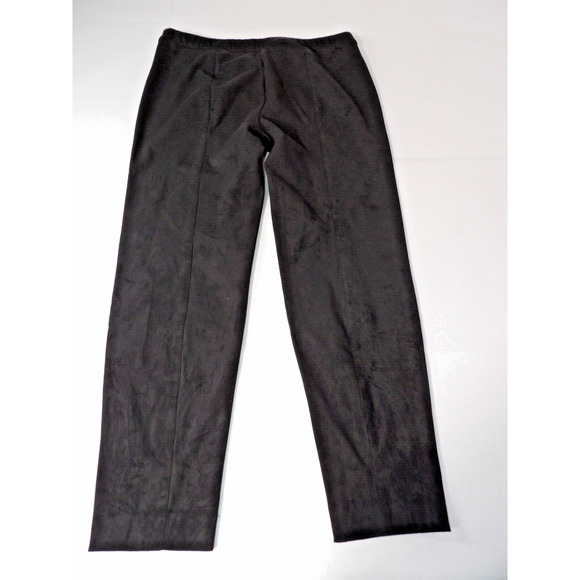 Talbots 14 Pant Faux Suede Black Pull On Tapered Ankle Stretch High Rise - Picture 12 of 14